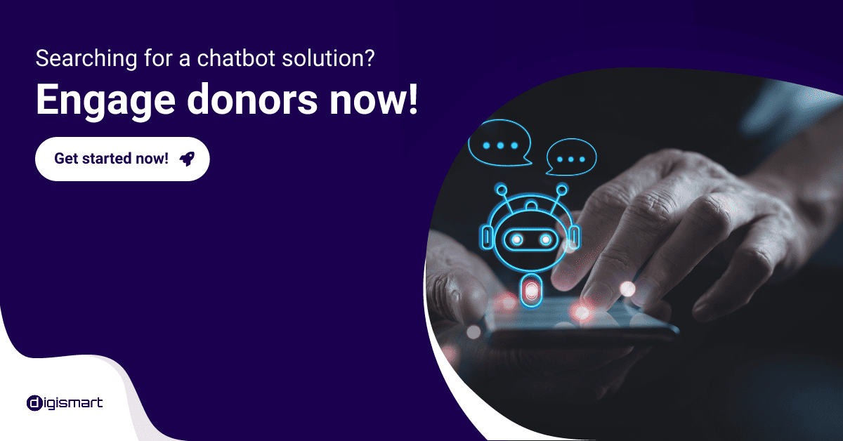 An image of a person using a smartphone to engage donors now with the power of chatbots for nonprofits.